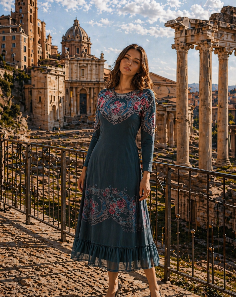 שמלות צנועות פרחוניות