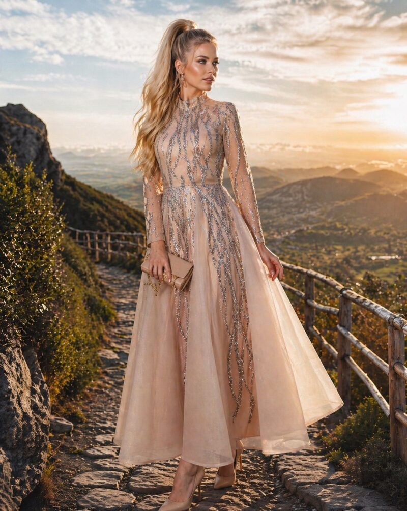 שמלות ערב צנועות לנשים